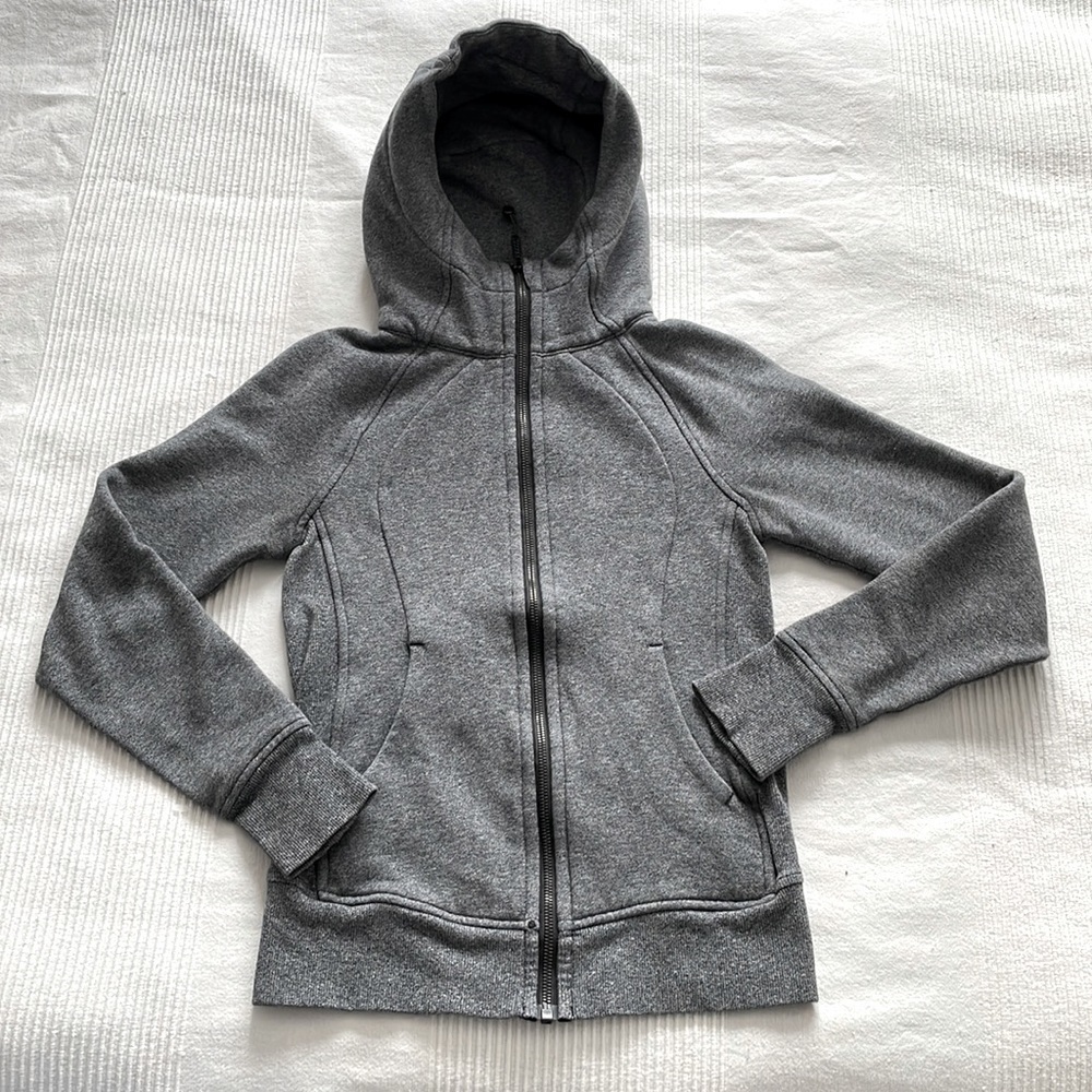 𝅺lululemon Gray Scuba Hoodie Size 2